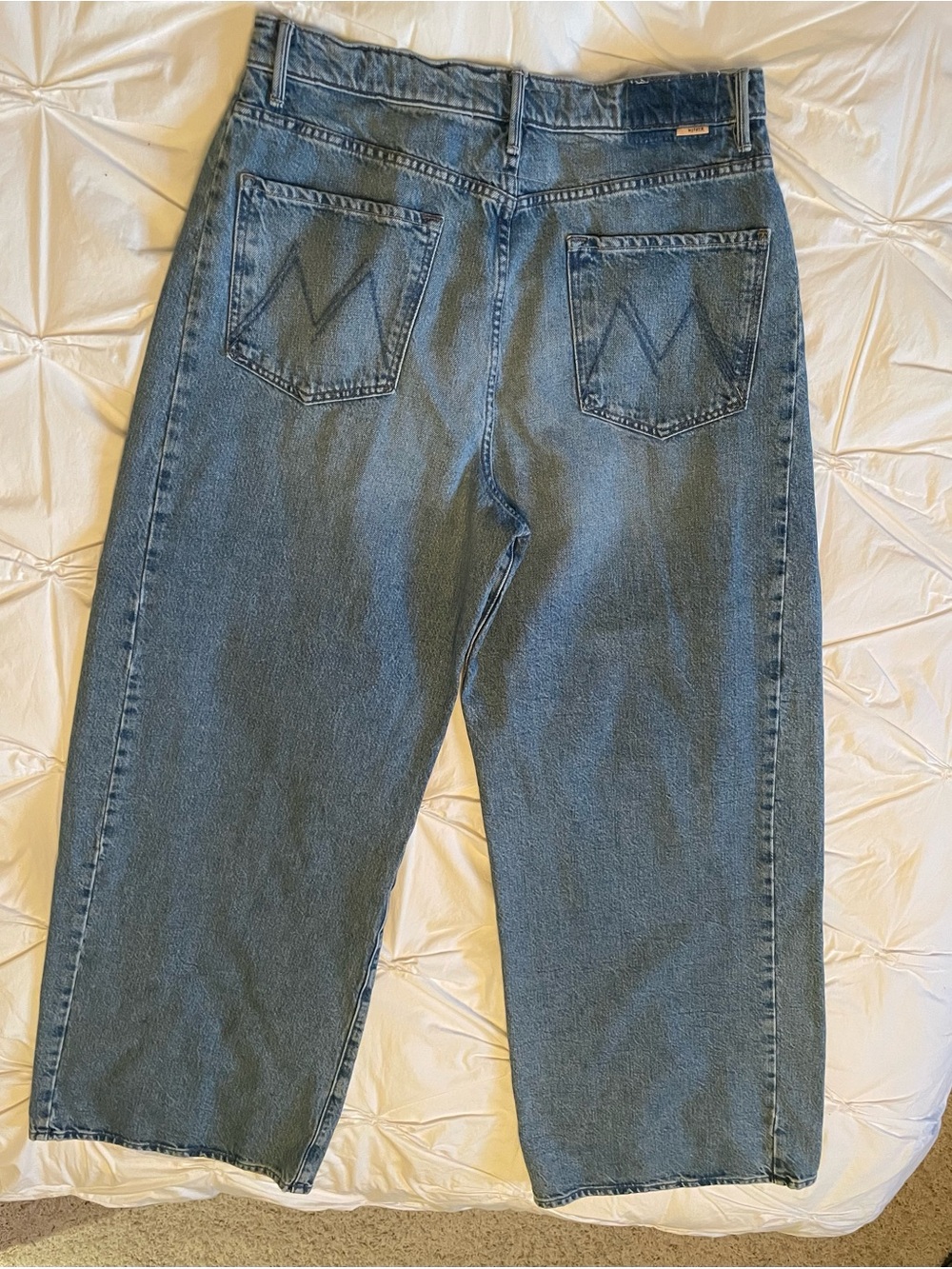 MOTHER - Pipe Dream Barrel-Leg Jeans, NWOT, in Leap at the Chance, Size 31 Tall - Picture 6 of 7